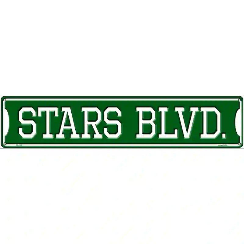 Stars Blvd Novelty Metal Street Sign 24" x 5" (ST)