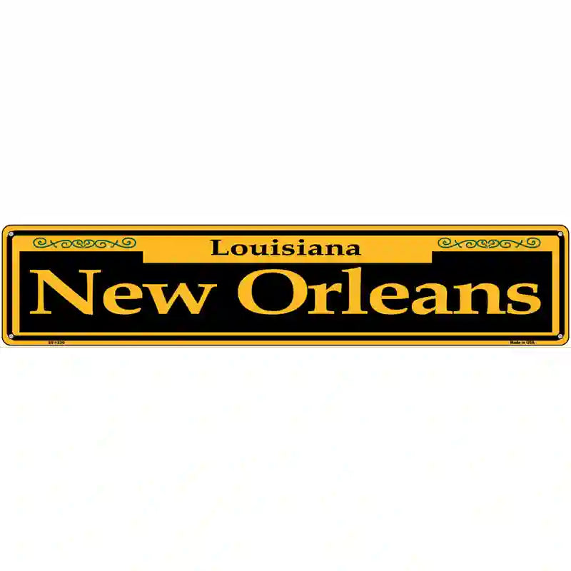 New Orleans Yellow Novelty Metal Street Sign 24" x 5" (ST)