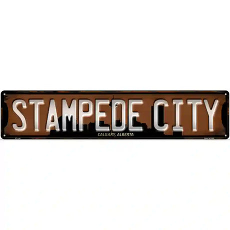Calgary Alberta Stampede City Novelty Metal Street Sign 24" x 5" (ST)