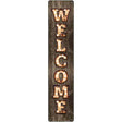 Welcome Vertical Bulb Lettering Novelty Metal Street Sign 24" x 5" (ST)