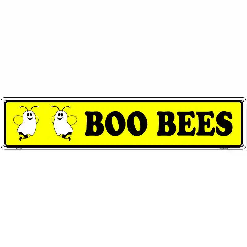 Boo Bees Novelty Metal Street Sign 24" x 5" (ST)