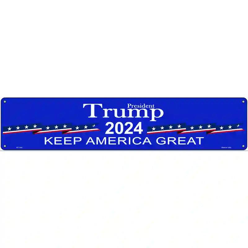 Blue Trump 2024 Novelty Metal Street Sign 24" x 5" (ST)