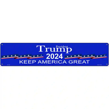 Blue Trump 2024 Novelty Metal Street Sign 24" x 5" (ST)