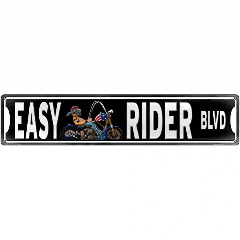 Easy Rider Novelty Metal Street Sign 24" x 5" (ST)
