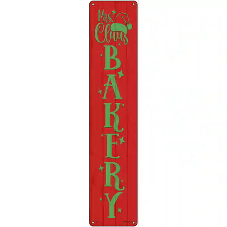 Mrs Claus Bakery Red Novelty Metal Street Sign 24" x 5" (ST)