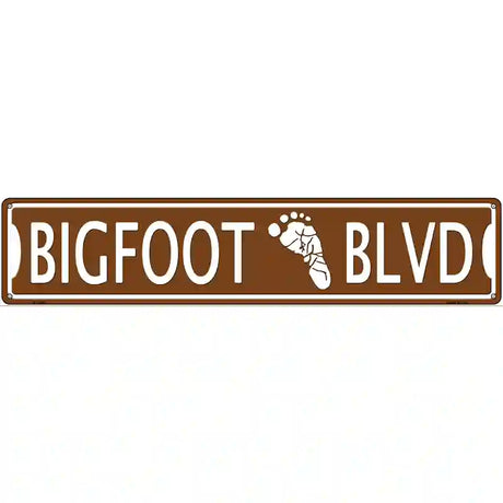 Bigfoot Blvd Novelty Metal Street Sign 24" x 5" (ST)
