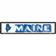 Maine State Outline Novelty Metal Vanity Street Sign 24" x 5" (ST)