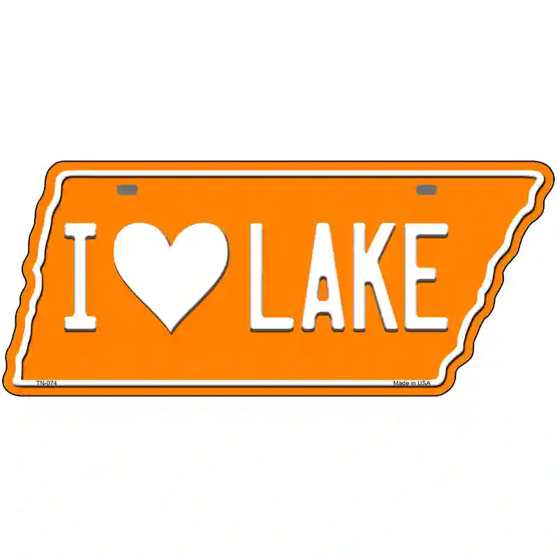 I Love Lake Novelty Metal Tennessee License Plate Tag TN-074