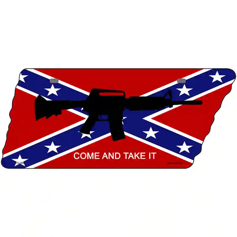 Come and Take It Novelty Metal Tennessee License Plate Tag TN-090