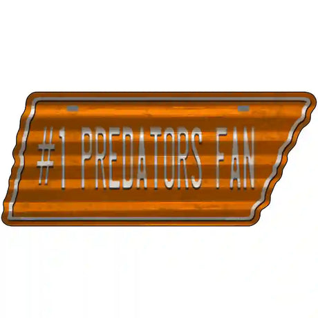 Number 1 Predators Fan Novelty Corrugated Effect Metal Tennessee License Plate Tag TN-232