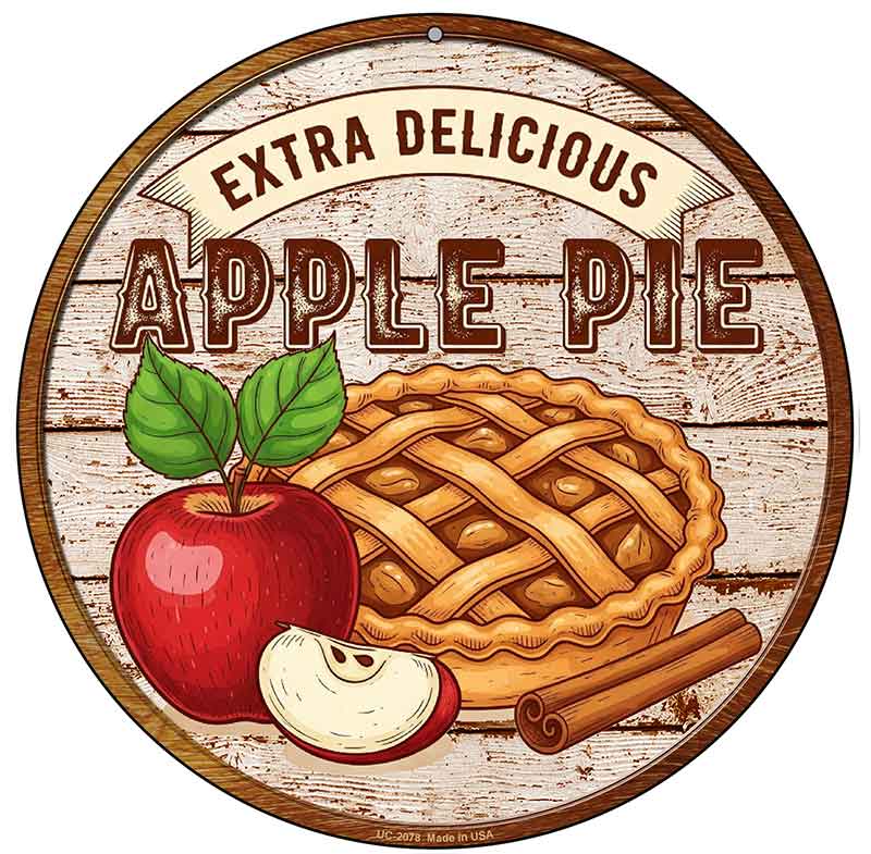 Apple Pie Novelty Metal Circular Sign C-2078