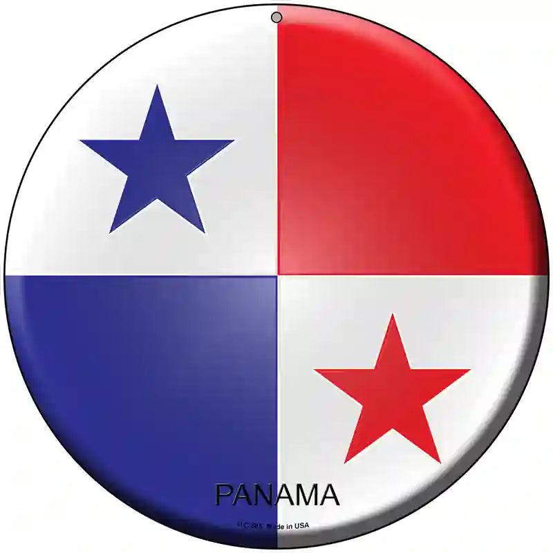 Panama Country Novelty Metal Circular Sign 8" (UC)