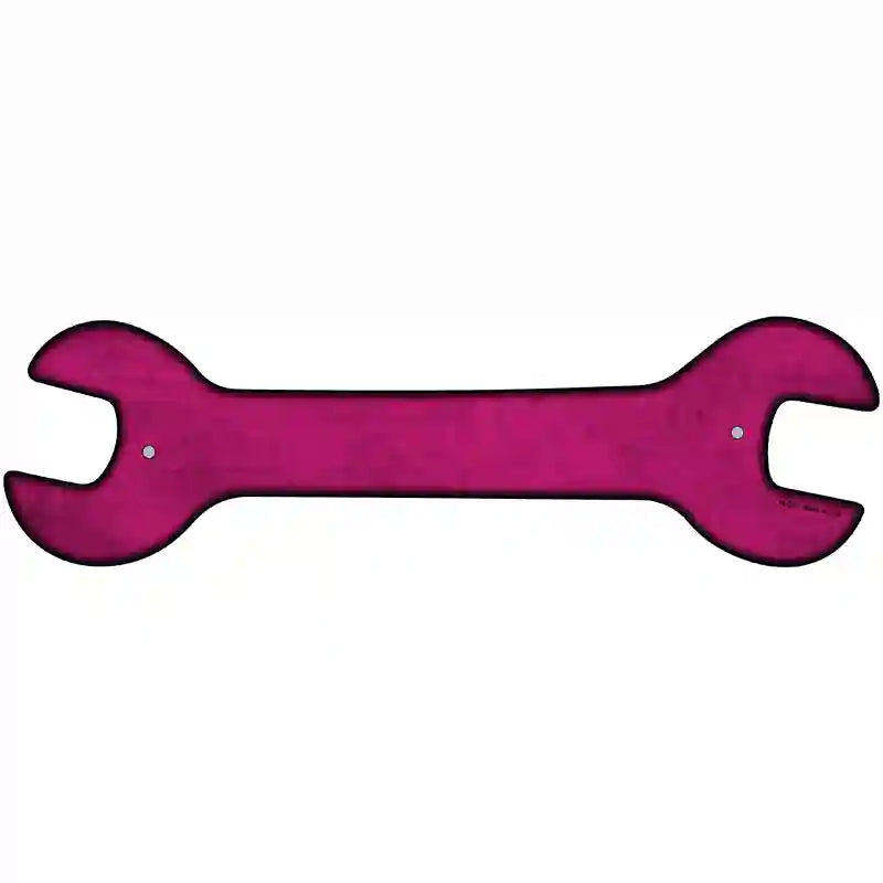 Pink Oil Rubbed Novelty Metal Wrench Sign W-003