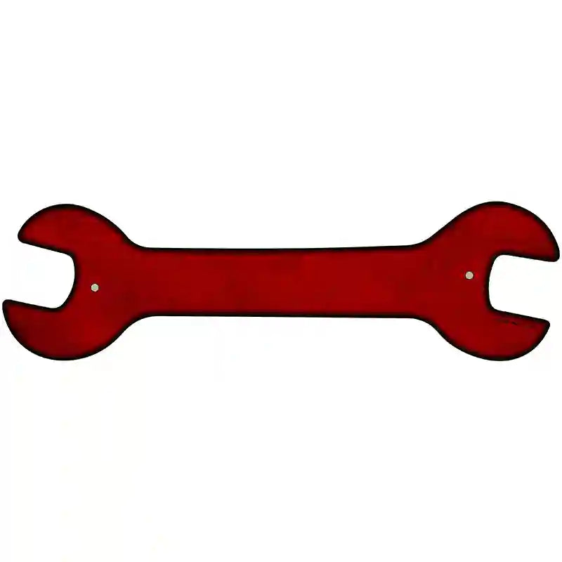 Red Oil Rubbed Novelty Metal Wrench Sign W-008