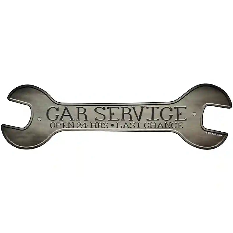 Car Service Novelty Metal Wrench Sign W-156
