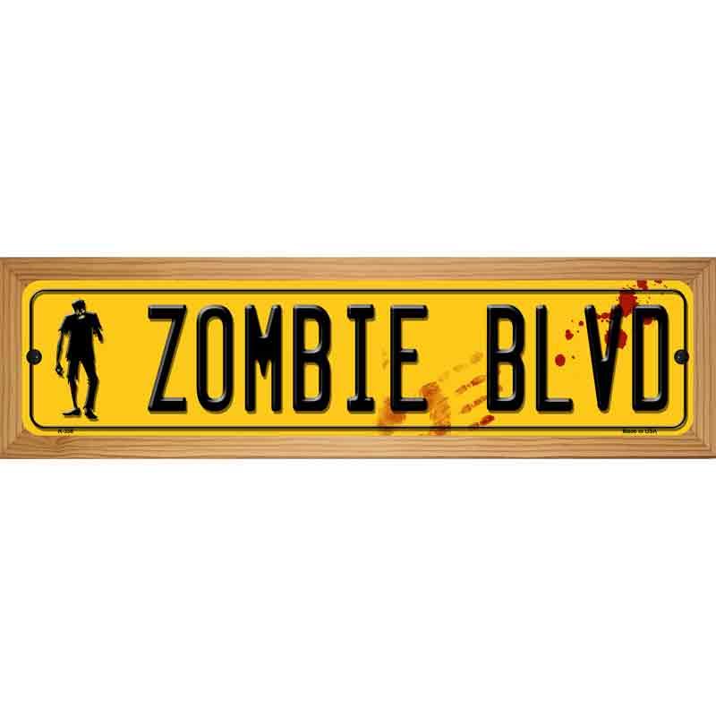 Zombie Blvd Metal Novelty Street Sign 19" x 5.5" (WB-K)