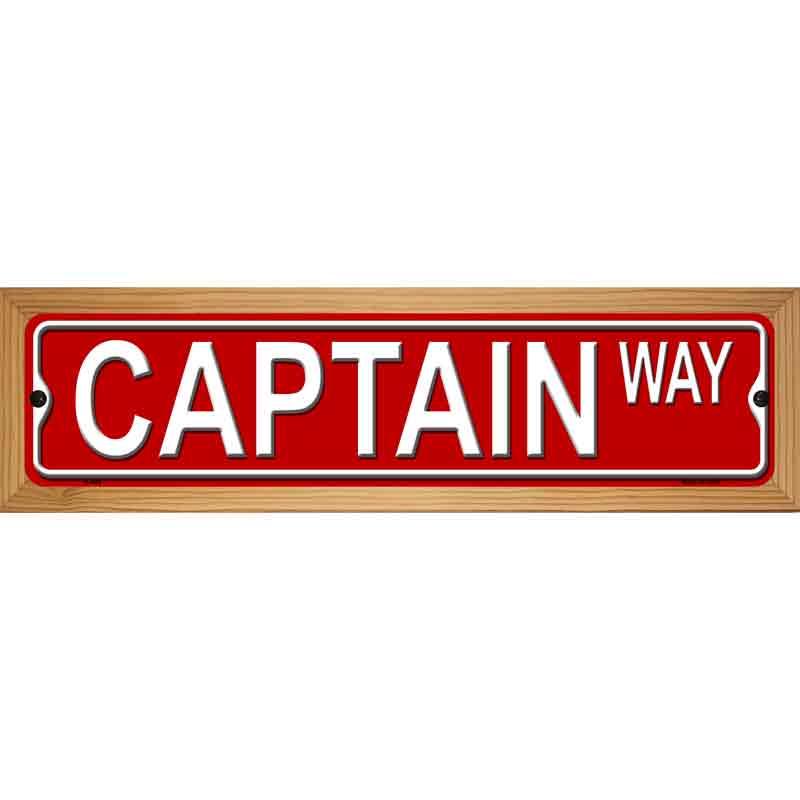 Captain Way Metal Novelty Street Sign 19" x 5.5" (WB-K)