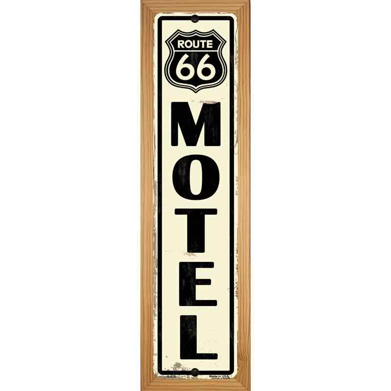 Route 66 Motel Novelty Metal Street Sign 19" x 5.5" (WB-K)