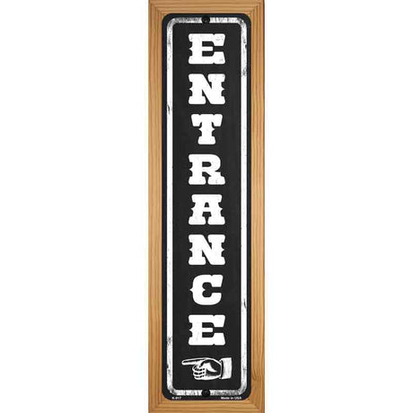 Entrance to the Left Novelty Metal Street Sign 19" x 5.5" (WB-K)