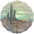 Green Desert Landscape Novelty Metal Wind Spinner