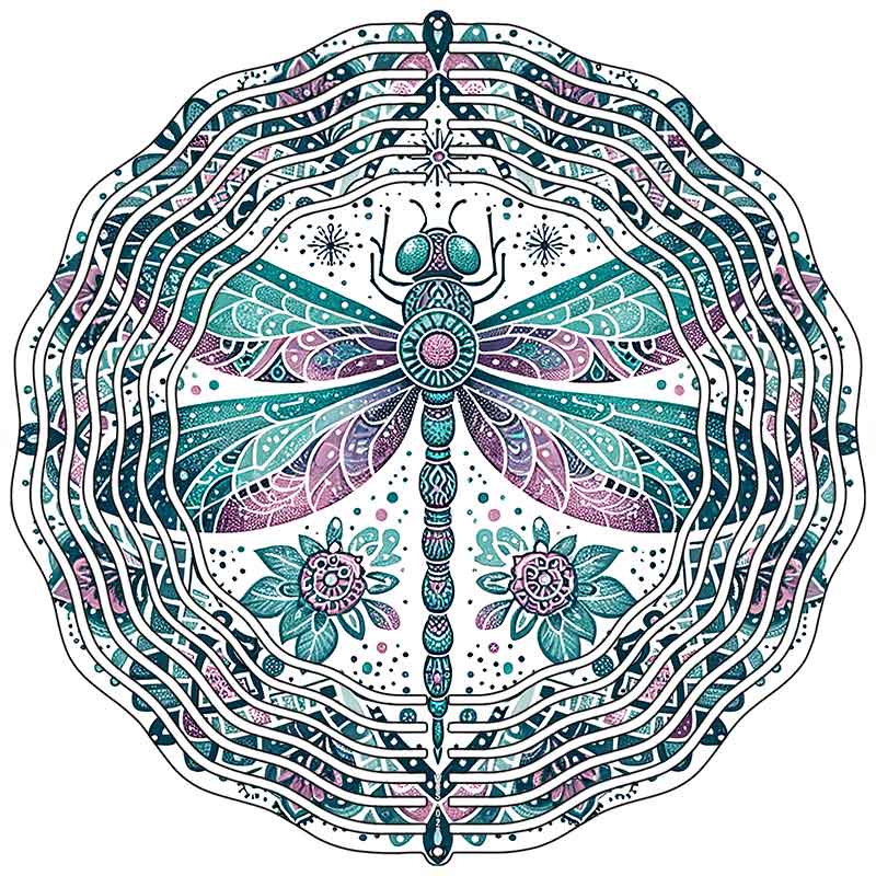 Dragonfly Novelty Metal Wind Spinner