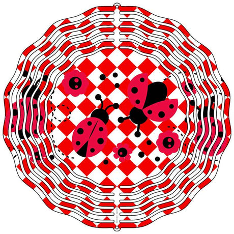 Ladybugs Novelty Metal Wind Spinner