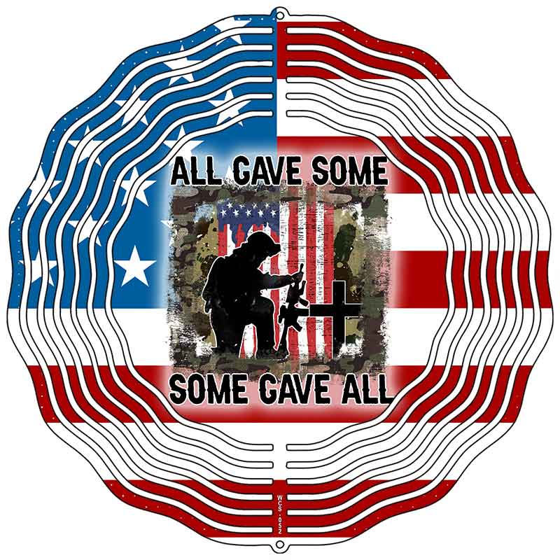 All Gave Some, Some Gave All Novelty Metal Wind Spinner