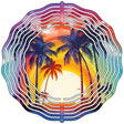 Palms and Clouds Novelty Metal Wind Spinner