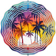 Colorful Palms and Sun Novelty Metal Wind Spinner