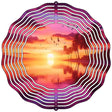 Sunset and Birds Novelty Metal Wind Spinner