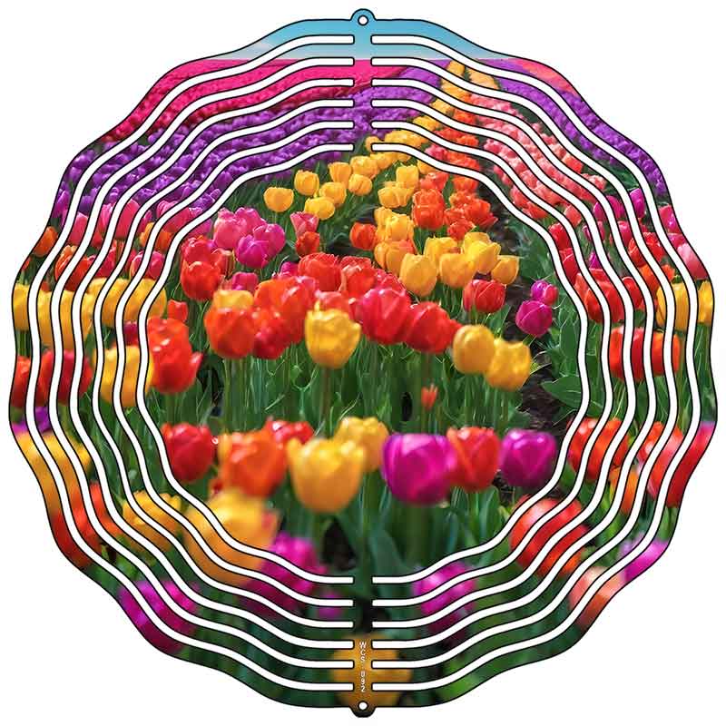 Lily Flowers Novelty Metal Wind Spinner