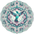 Hummingbird Doily Pattern Novelty Metal Wind Spinner