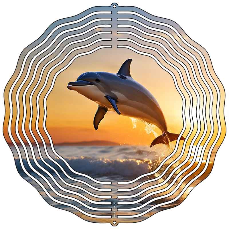 Dolphin Novelty Metal Wind Spinner