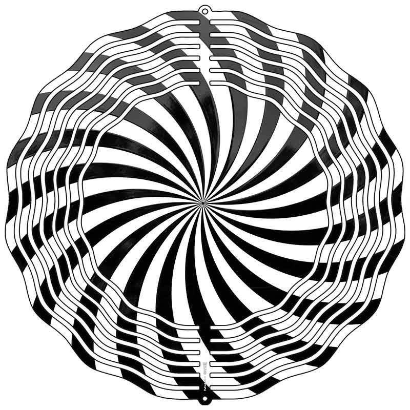 Abstract Spiral Graphic Novelty Metal Wind Spinner