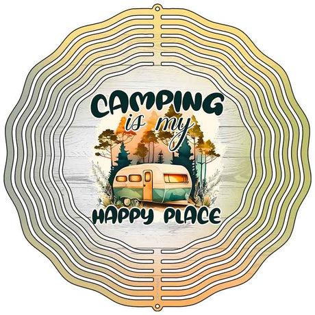 Camping is My Happy Place Novelty Metal Wind Spinner