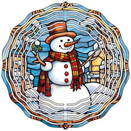 Snowman Novelty Metal Wind Spinner