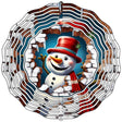 Snowman Bricks  Novelty Metal Wind Spinner