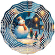 Snowman with Kids Novelty Metal Wind Spinner
