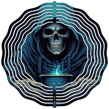 Reeper Blue Flame Novelty Metal Wind Spinner