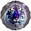 Black and White Tiger Novelty Metal Wind Spinner