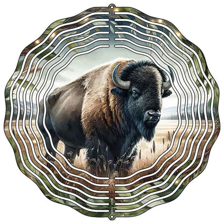 Bison Novelty Metal Wind Spinner WCS-269