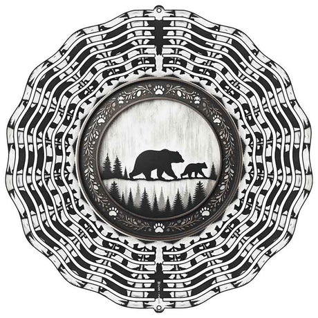 Bear Silhouette Novelty Metal Wind Spinner WCS-273