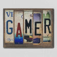 Gamer License Plate Tag Strips Novelty Wood Sign WS-116