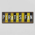 Pirates Fan Team Colors Baseball Fun Strips Novelty Wood Sign WS-645