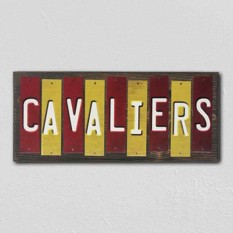 Cavaliers Team Colors Basketball Fun Strips Novelty Wood Sign WS-712