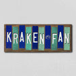 Kraken Fan Team Colors Hockey Fun Strips Novelty Wood Sign WS-785