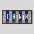 Lightning Team Colors Hockey Fun Strips Novelty Wood Sign WS-810