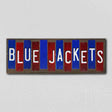 Blue Jackets Team Colors Hockey Fun Strips Novelty Wood Sign WS-820
