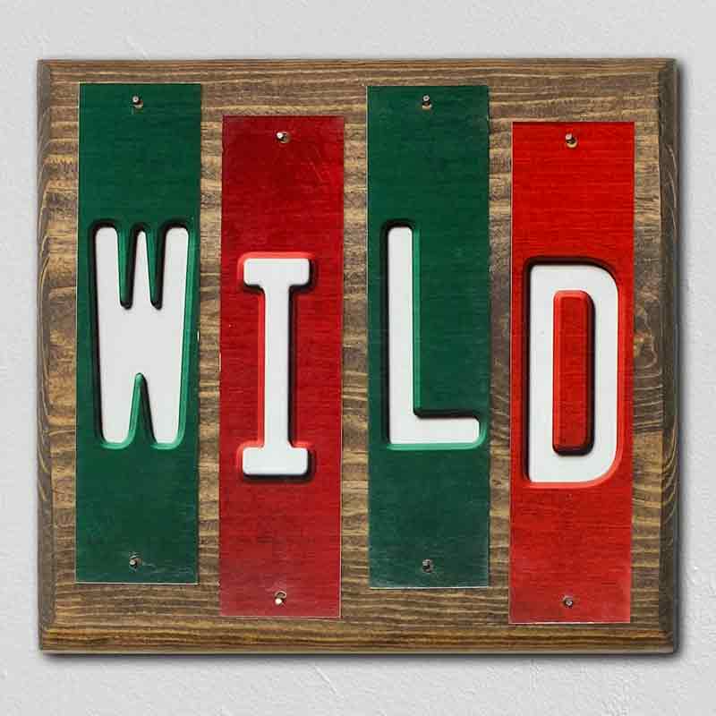 Wild Team Colors Hockey Fun Strips Novelty Wood Sign WS-836
