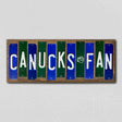 Canucks Fan Team Colors Hockey Fun Strips Novelty Wood Sign WS-839